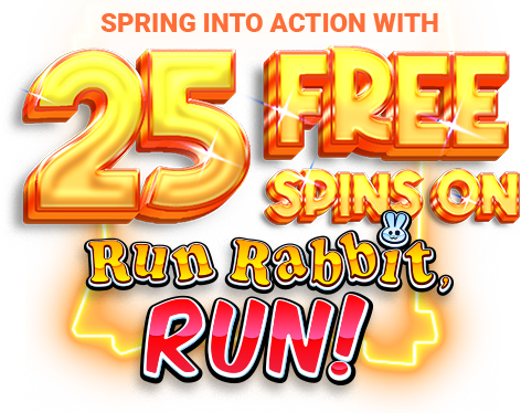 Mega Slot 25 Free Spins on Run Rabbit, Run